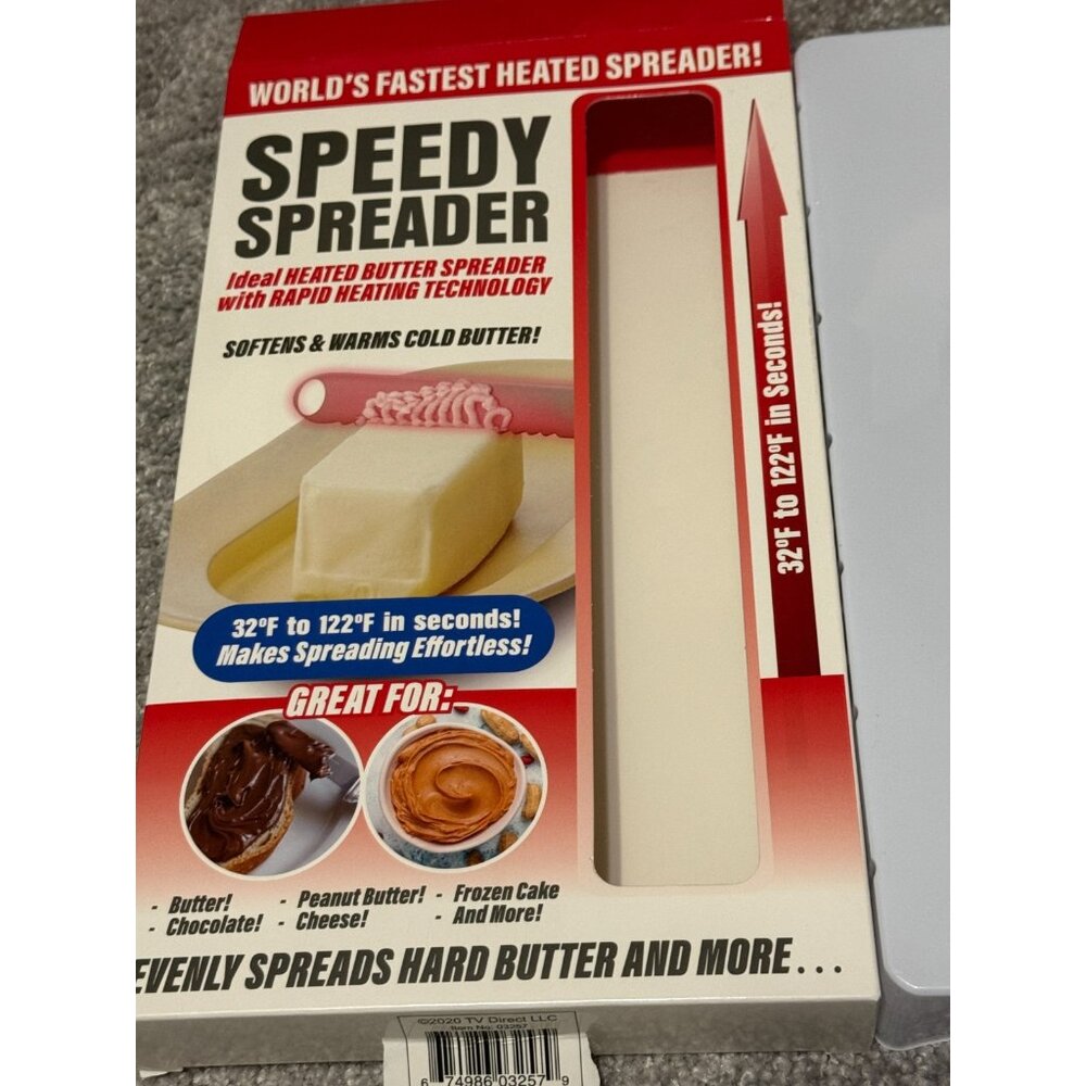 Speedy Spreader Heated Butter Knife Rechargeable Li-Ion Stainless Steel